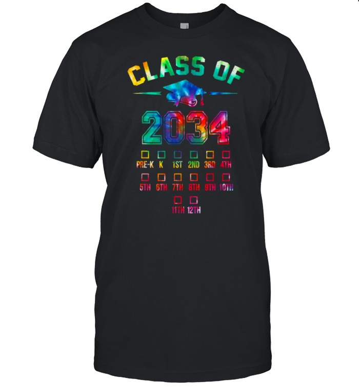 Class Of 2034 School Colorful T-Shirt Class Of 2034 School Colorful T-Shirt