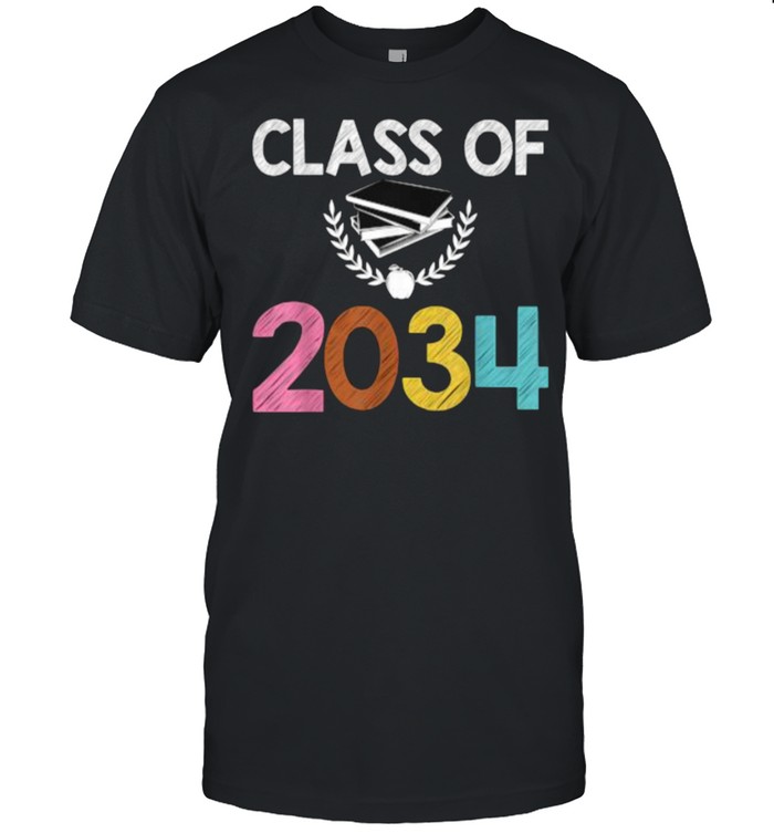 Class Of 2034 T-Shirt Pre-K Graduate Preschool Graduation T-Shirt