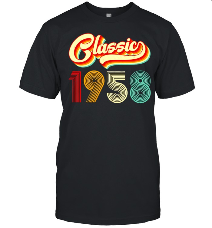 Classic 1958 64Th Birthday Retro Vintage 64 Year Old T-Shirt