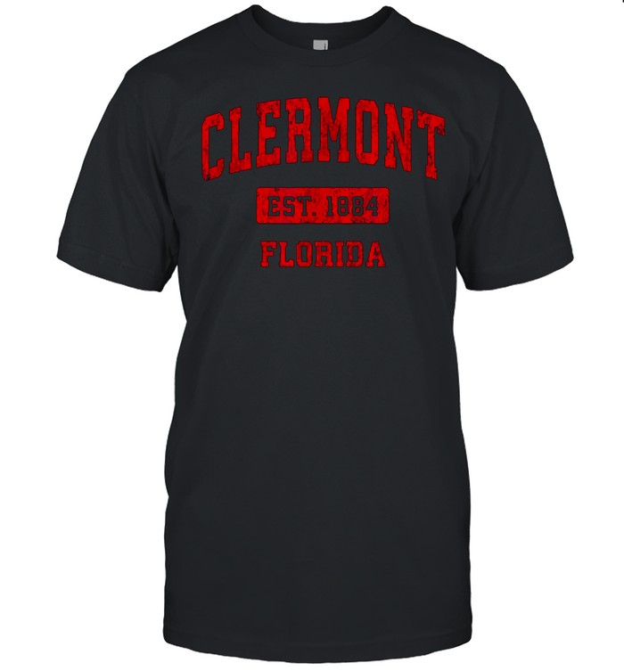 Clermont Florida Fl Vintage Sports Design Red Design T-Shirt
