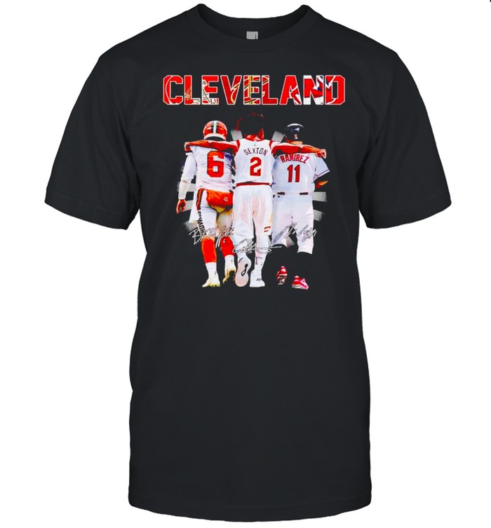 Cleveland Best Players Mayfield Sexton Ramirez Signatures T-Shirt Cleveland Best Players Mayfield Sexton Ramirez Signatures T-Shirt