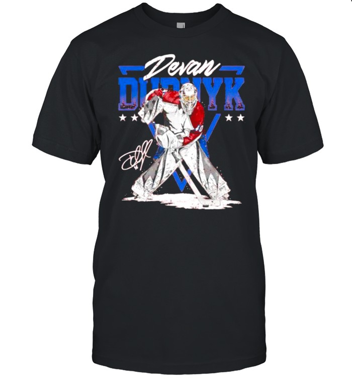 Colorado Avalanche Devan Dubnyk Triangle Name Signature T-Shirt