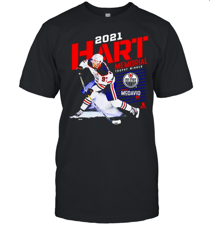 Connor Mcdavid Edmonton Oilers 2021 Hart Trophy Winner T-Shirt