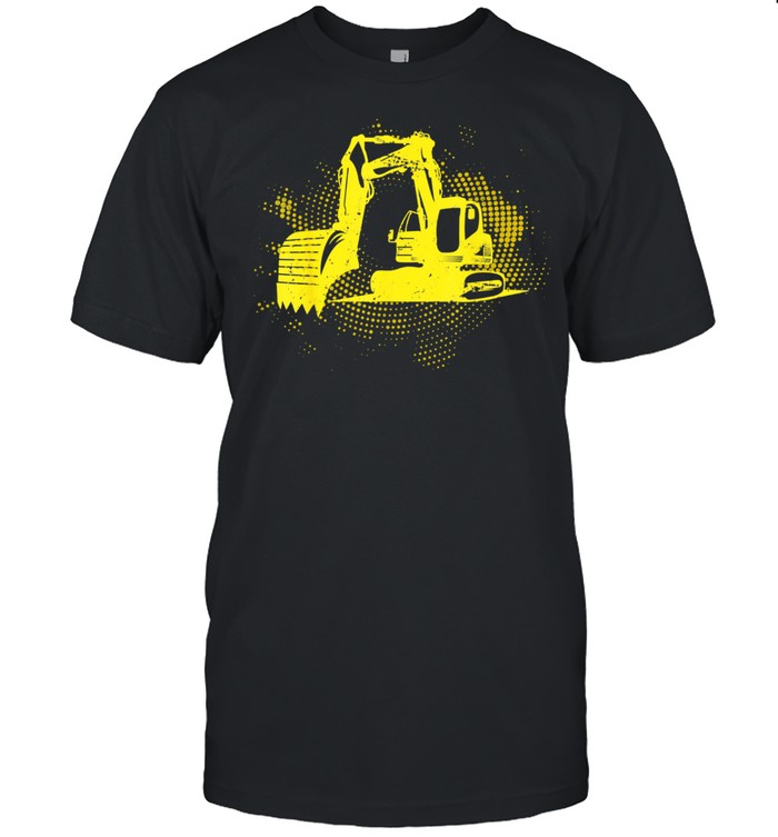 Construction Site Truck Driving Boys Excavator T-Shirt