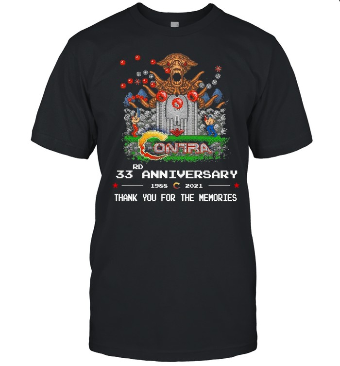 Contra 33Rd Anniversary 1988 2021 Thank You For The Memories T-Shirt Contra 33Rd Anniversary 1988 2021 Thank You For The Memories T-Shirt