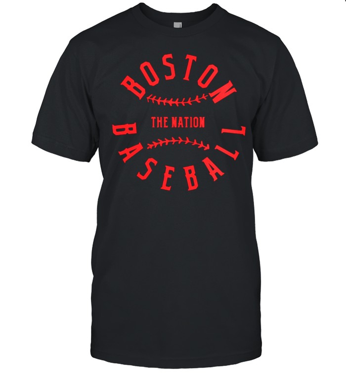 Cool Boston Nation Baseball Modern Minimalist Stitches T-Shirt Cool Boston Nation Baseball Modern Minimalist Stitches T-Shirt