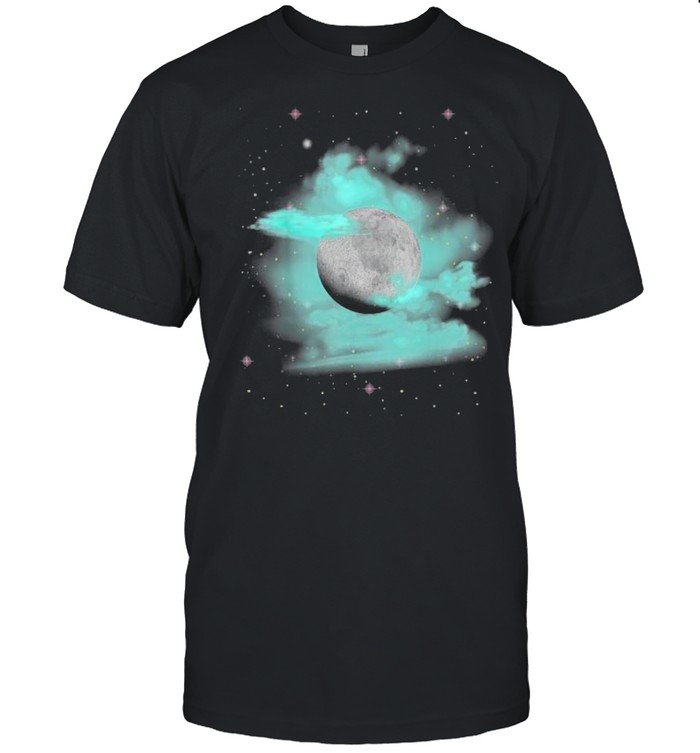 Cool Full Moon With Cloud Star Space Planets T-Shirt Cool Full Moon With Cloud Star Space Planets T-Shirt