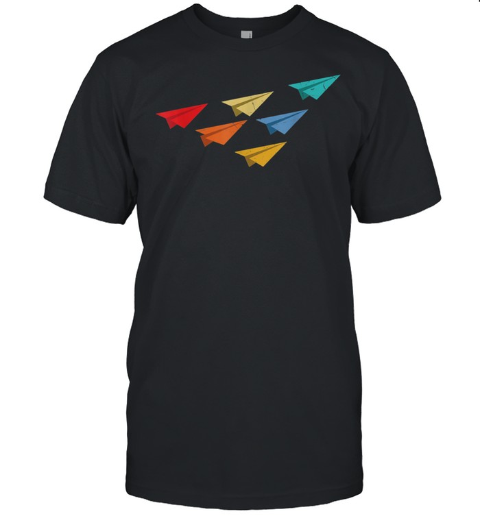 Cool Vintage Artwork Paperplanes Papercraft Origamis T-Shirt Cool Vintage Artwork Paperplanes Papercraft Origamis T-Shirt