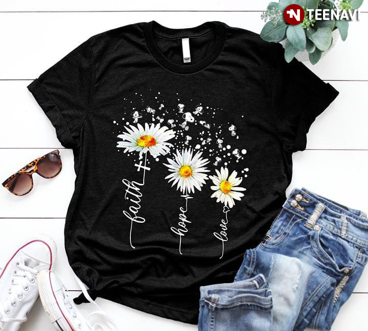 Daisy Faith Hope Love Snoopy T-Shirt