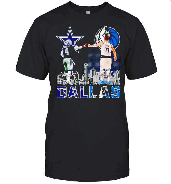 Dallas City Champions Players Prescott And Doncic T-Shirt
