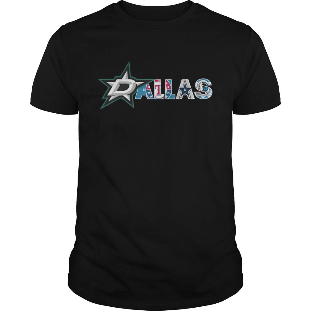 Dallas Stars Texas Rangers Dallas Mavericks And Dallas Cowboys T-Shirt