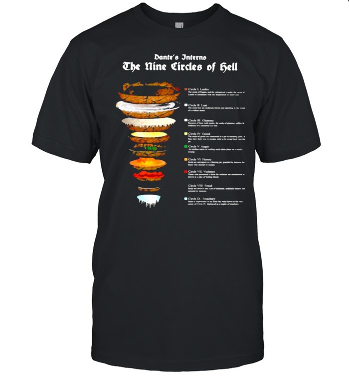 Dante Alighier Inferno Nine Circles Hell T-Shirt