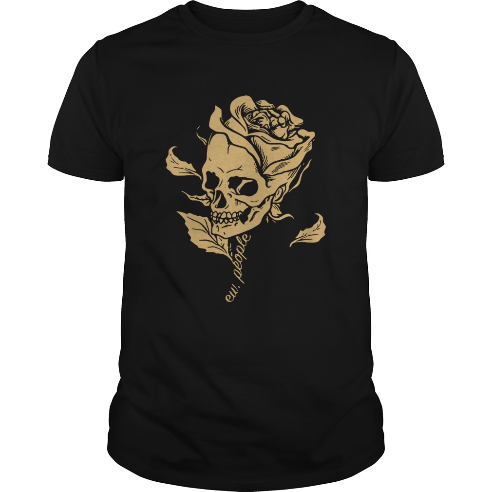 Dark Art Beauty In Everything Smiling Skull And Rose T-Shirt