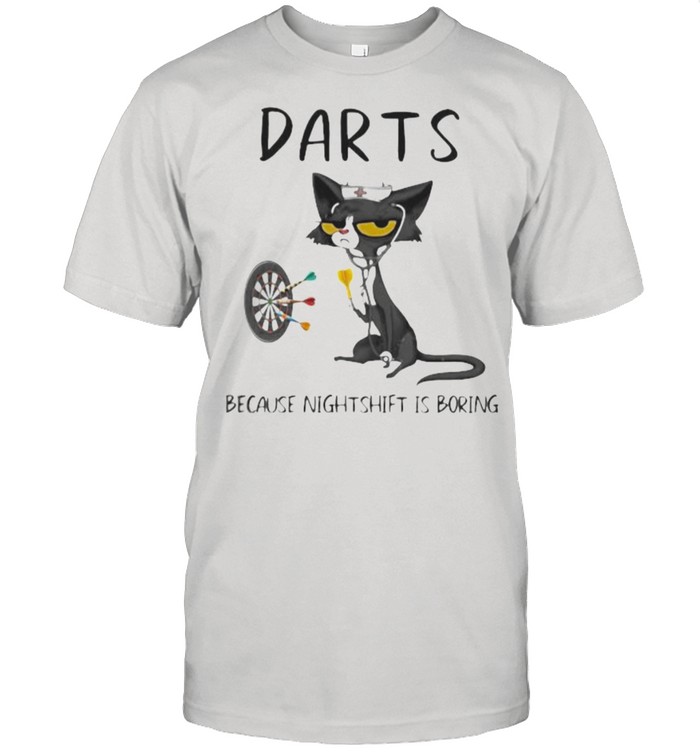 Darts Because Murder Is Boring Cat T-Shirt