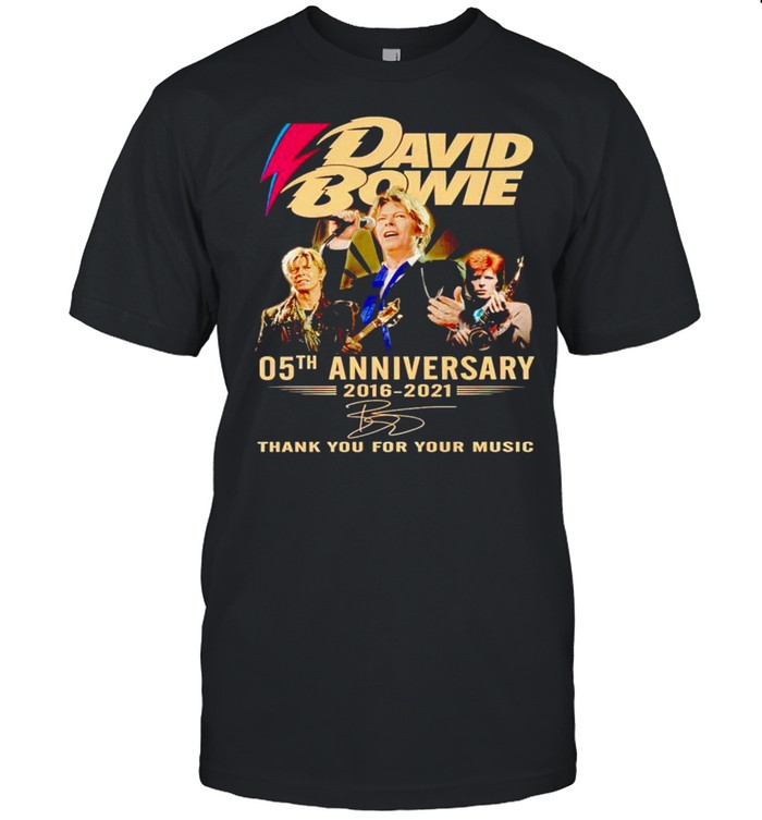 David Bowie 05Th Anniversary 2016 2021 Thank You For Your Music T-Shirt