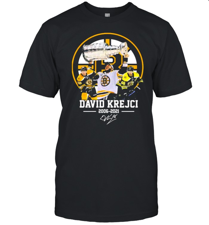 David Krejci 2006 2021 Signature T-Shirt