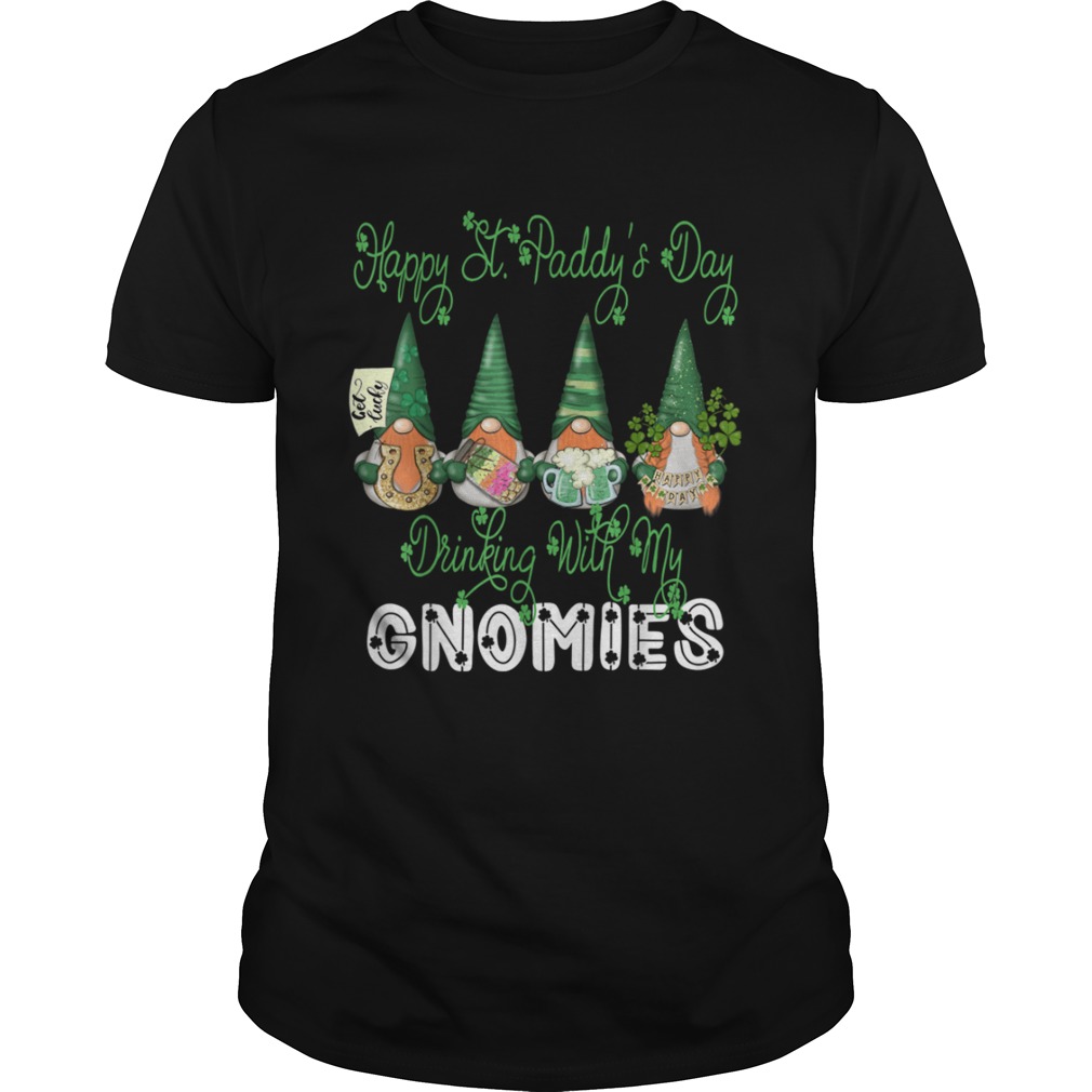 Day Drinking With My Gnomies Shamrock St Patricks Day T-Shirt