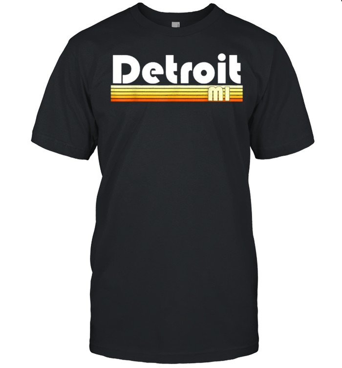 Detroit Michigan Retro Style City Town Vintage Pride 70S 80S T-Shirt