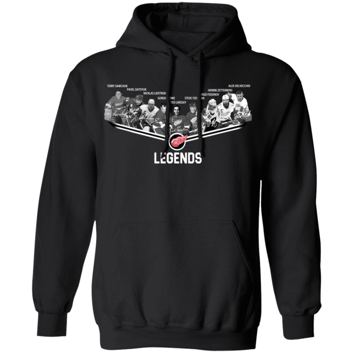 Detroit-Red-Wings-Legends-Team-Player G185 Gildan Pullover Hoodie 8 Oz. T-Shirt