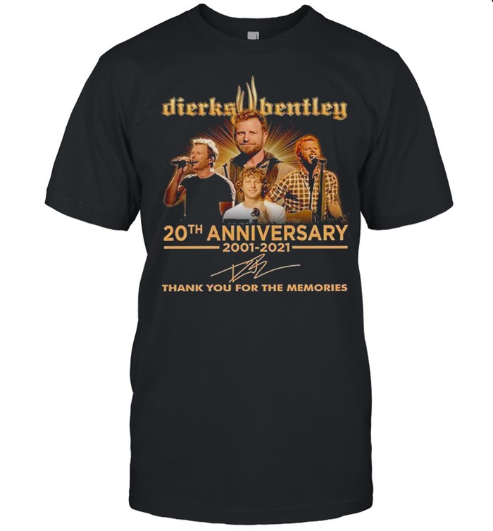 Dierks Bentley 20Th Anniversary 2001 2021 Thank You For The Memories T-Shirt Dierks Bentley 20Th Anniversary 2001 2021 Thank You For The Memories T-Shirt
