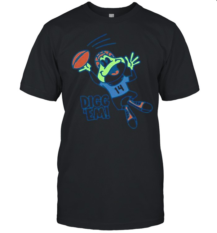 Digg Em Frog Football T-Shirt Digg Em Frog Football T-Shirt