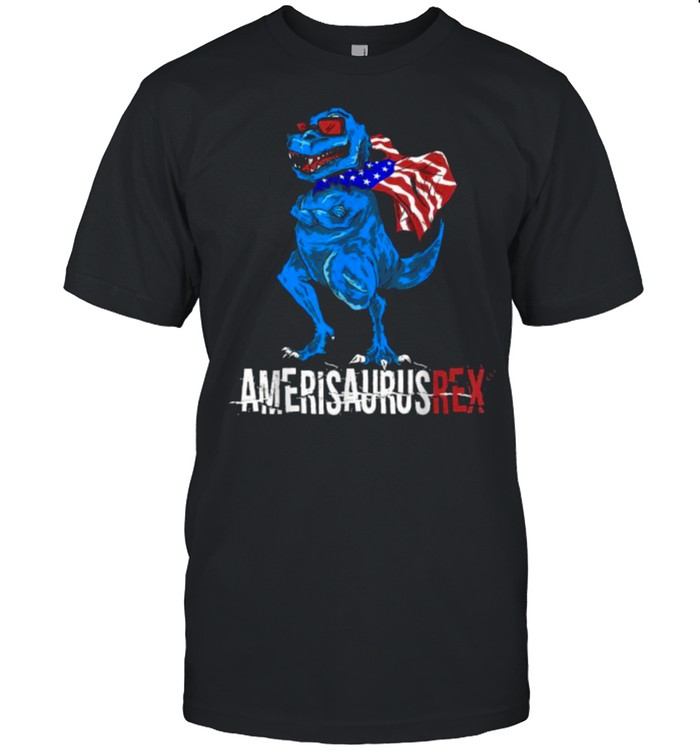 Dinosaur 4Th Of July Amerisaurus T Rex Flag T-Shirt Dinosaur 4Th Of July Amerisaurus T Rex Flag T-Shirt