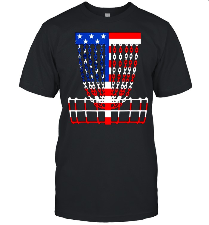 Disc Golf Basket American Usa Flag Sunflower 4Th Of July T-Shirt Disc Golf Basket American Usa Flag Sunflower 4Th Of July T-Shirt