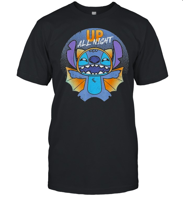 Disney Stitch Halloween Bat Costume Up All Night 2021 T-Shirt T-Shirt Disney Stitch Halloween Bat Costume Up All Night 2021 T-Shirt T-Shirt