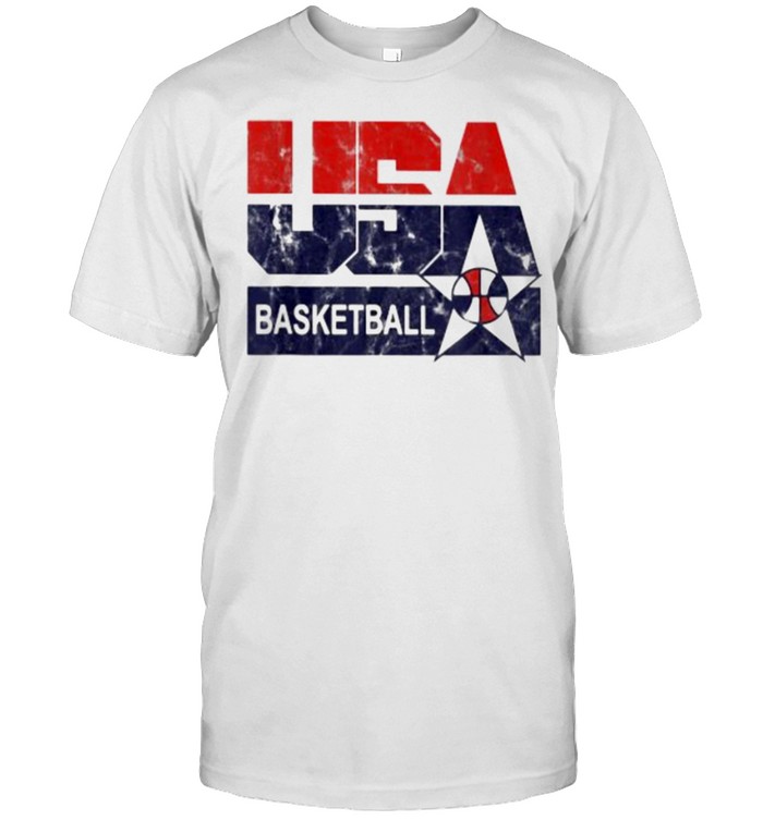 Distressed Retro 1990S Usa Basketball T-Shirt Distressed Retro 1990S Usa Basketball T-Shirt