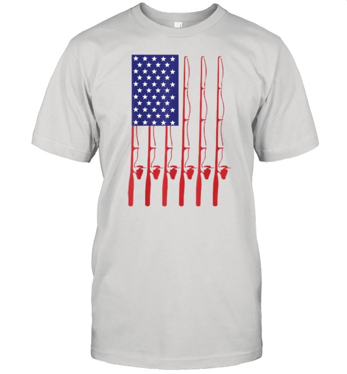 Fathers Day Fishing Flag T-Shirt Fathers Day Fishing Flag T-Shirt