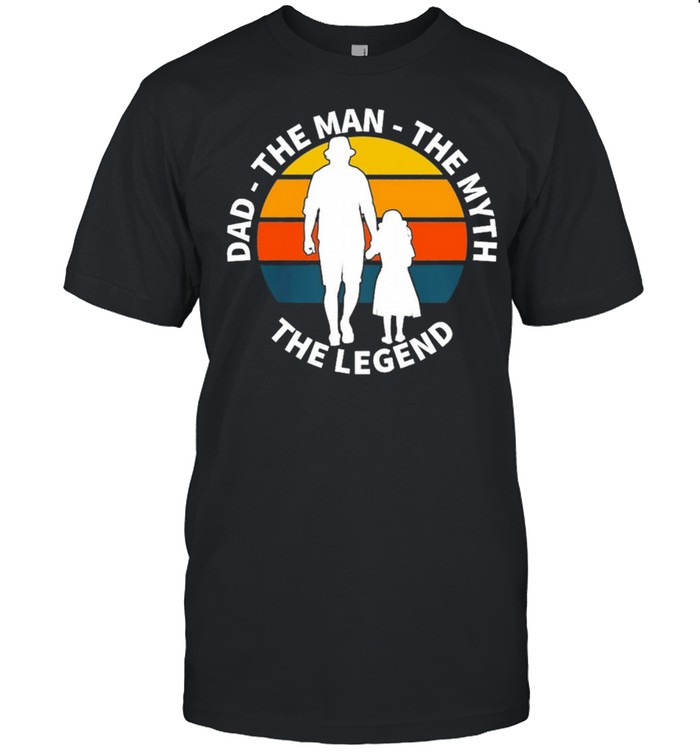 Fathers Day Gift Birthday Gift For Dads Dad The Man The Myth The Legend Vintage T-Shirt