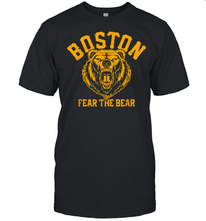 Fear The Bear Hockey Beware Of Boston Gameday Bruin T-Shirt Fear The Bear Hockey Beware Of Boston Gameday Bruin T-Shirt