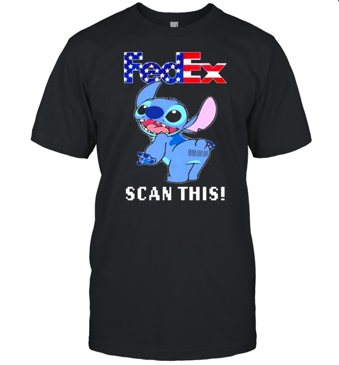 Fedex Scan This American Flag Stitch T-Shirt