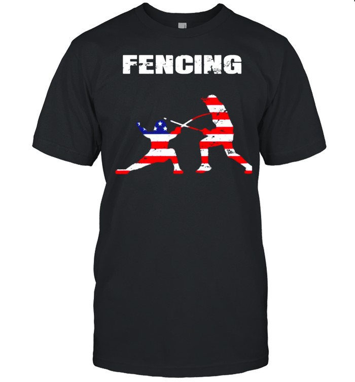 Fencing Usa 2021 Flag Tokyo T-Shirt