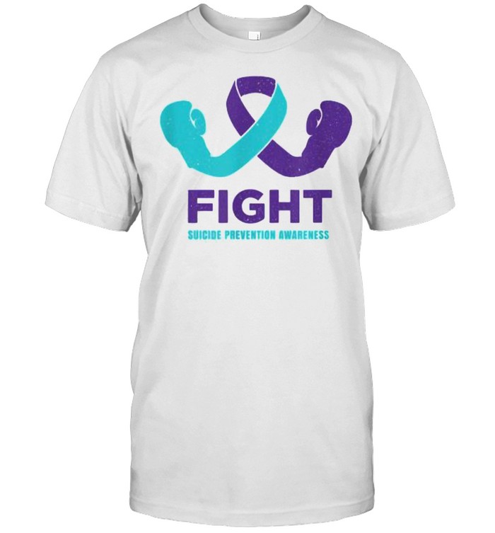 Fight Suicide Prevention Awareness Purple And Teal Ribbon T-Shirt Fight Suicide Prevention Awareness Purple And Teal Ribbon T-Shirt