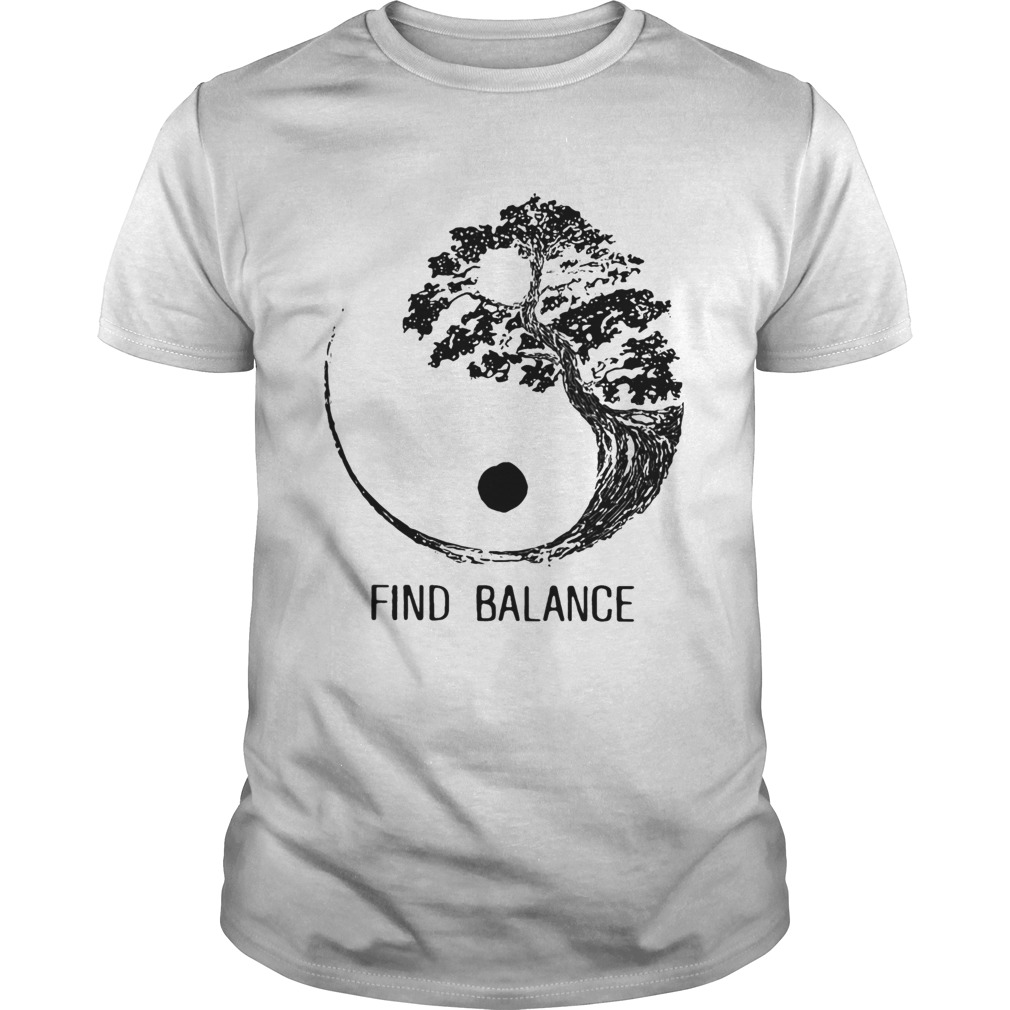 Find Balance Yin Yang Bonsai Tree Japanese T-Shirt