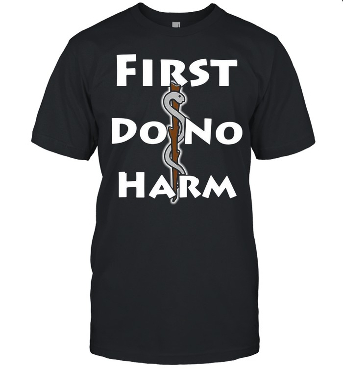 First Do No Harm Staff Of Asclepius Medicine Symbol Raglan Baseball T-Shirt