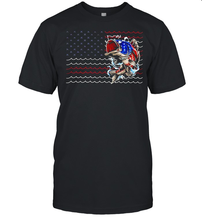 Fishing 4Th Of July Collection Life American Flag T-Shirt