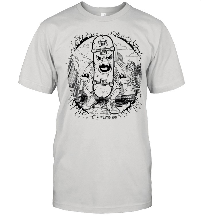 Flite Boi Skateboards Skateboard Monster Grafik T-Shirt