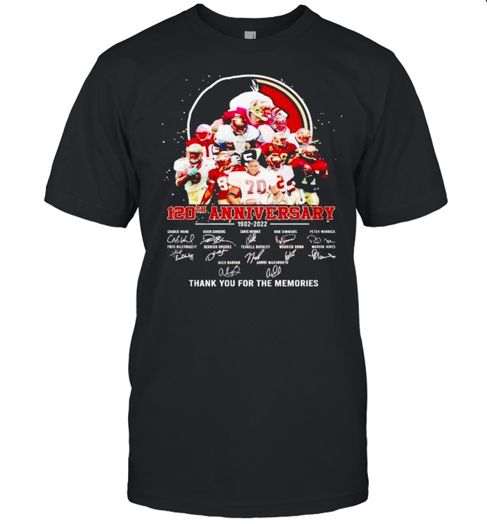 Florida State Seminoles 120Th Anniversary 1902 2022 Thank You For The Memories T-Shirt