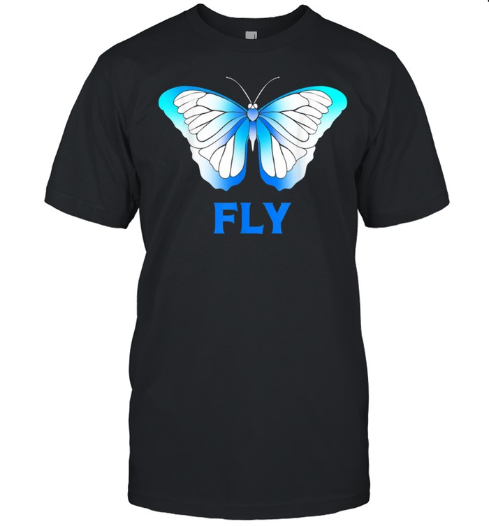 Fly Blue Morpho Butterfly T-Shirt