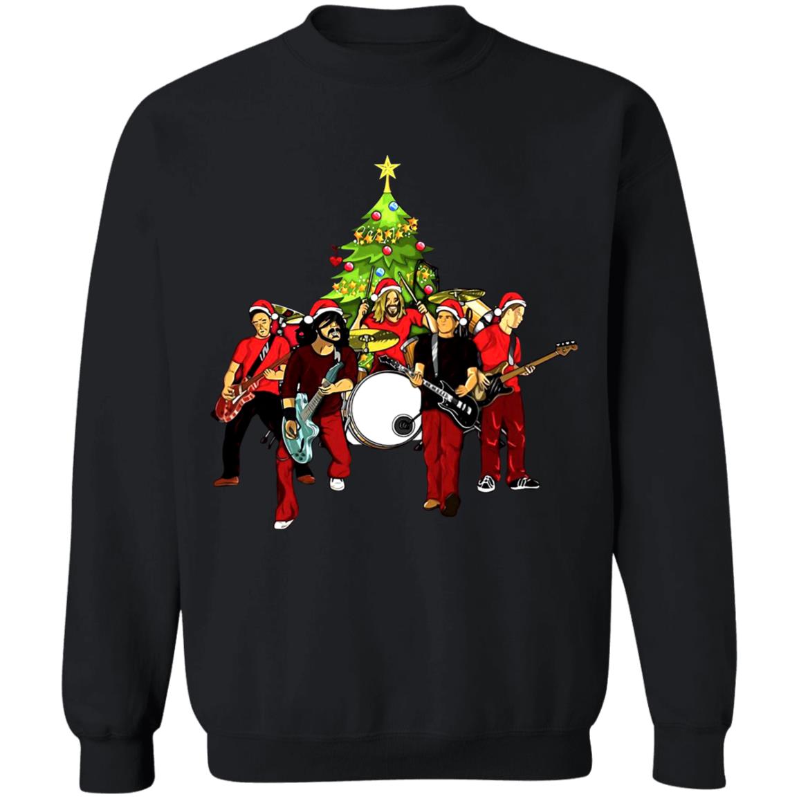 Foo-Fighters-Christmas-Tree G180 Gildan Crewneck Pullover Sweatshirt 8 Oz. T-Shirt Foo-Fighters-Christmas-Tree G180 Gildan Crewneck Pullover Sweatshirt 8 Oz. T-Shirt