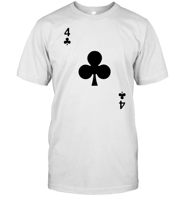 Four Of Clubs Blackjack Playing Cards T-Shirt