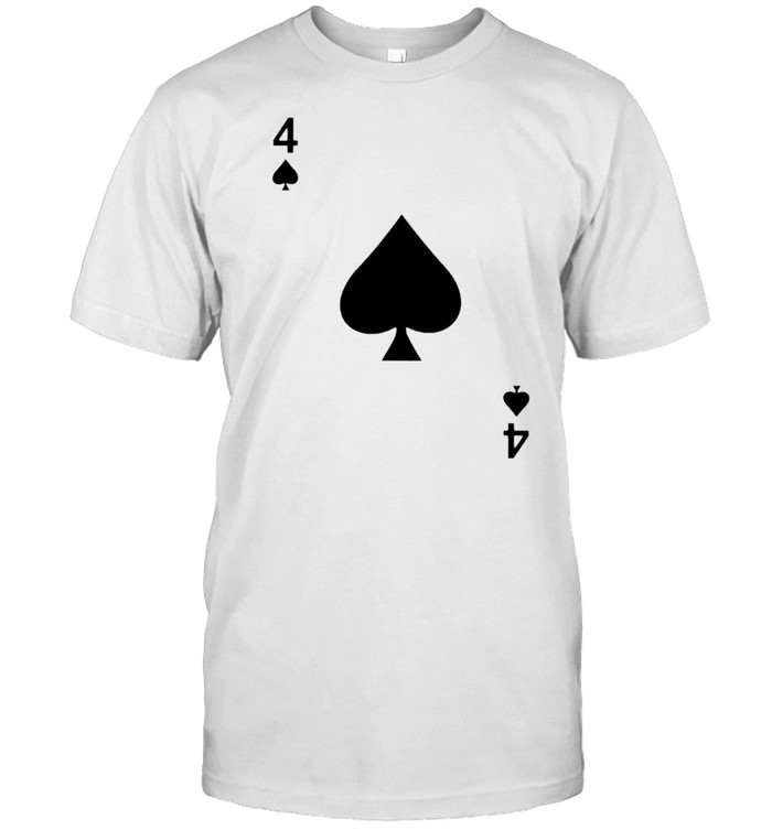 Four Of Spades Blackjack Playing Cards T-Shirt