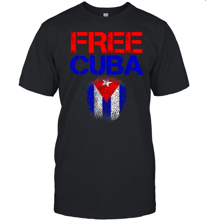 Free Cuba Dna Cuban Flag T-Shirt