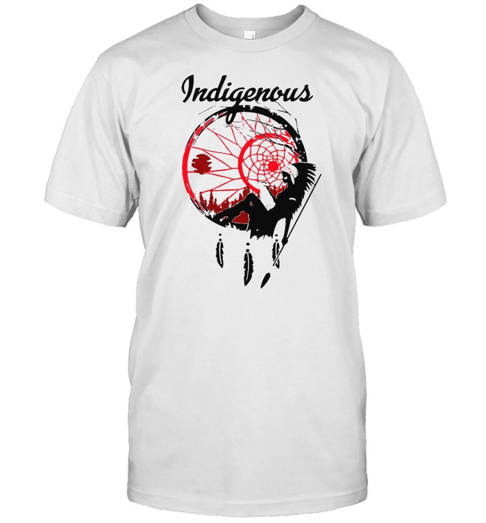 Girl Indigenous Medicine Wheel Feather Native American T-Shirt