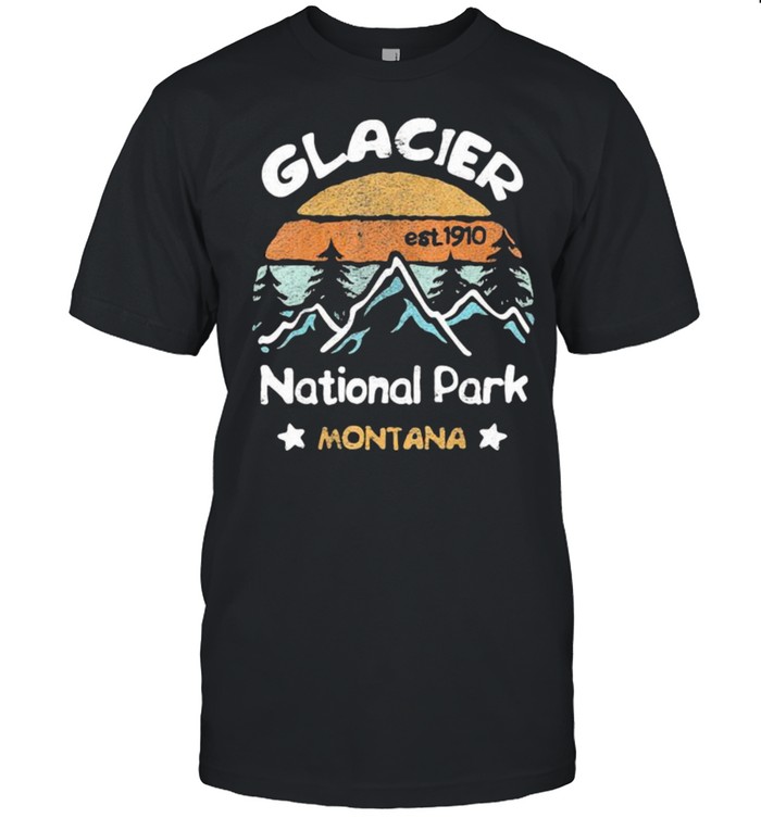 Glacier National Park Montana Est 1910 Vintage T-Shirt
