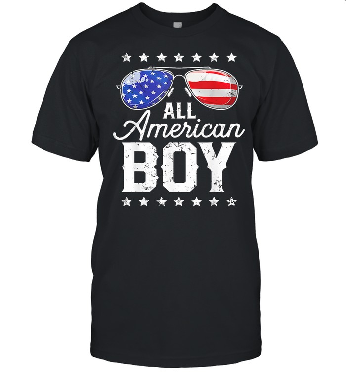 Glasses American Flag All American Boy T-Shirt
