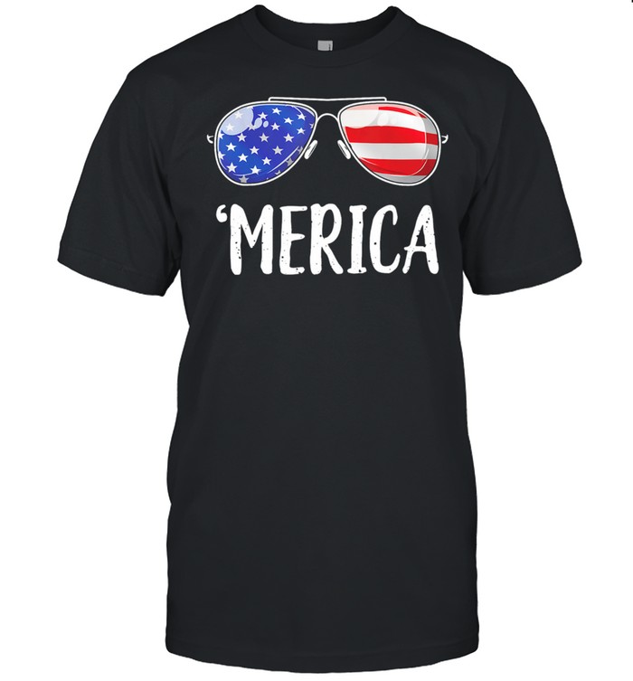 Glasses Marica American Flag T-Shirt