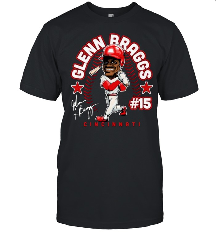 Glenn Braggs Cincinnati Signature Baseball T-Shirt Glenn Braggs Cincinnati Signature Baseball T-Shirt
